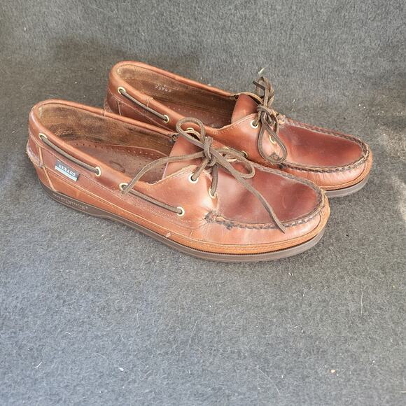 AUTHENTIC SEBAGO DOCKSIDES BROWN OILED BOAT SHOES SIZE 9 - Picture 1 of 9